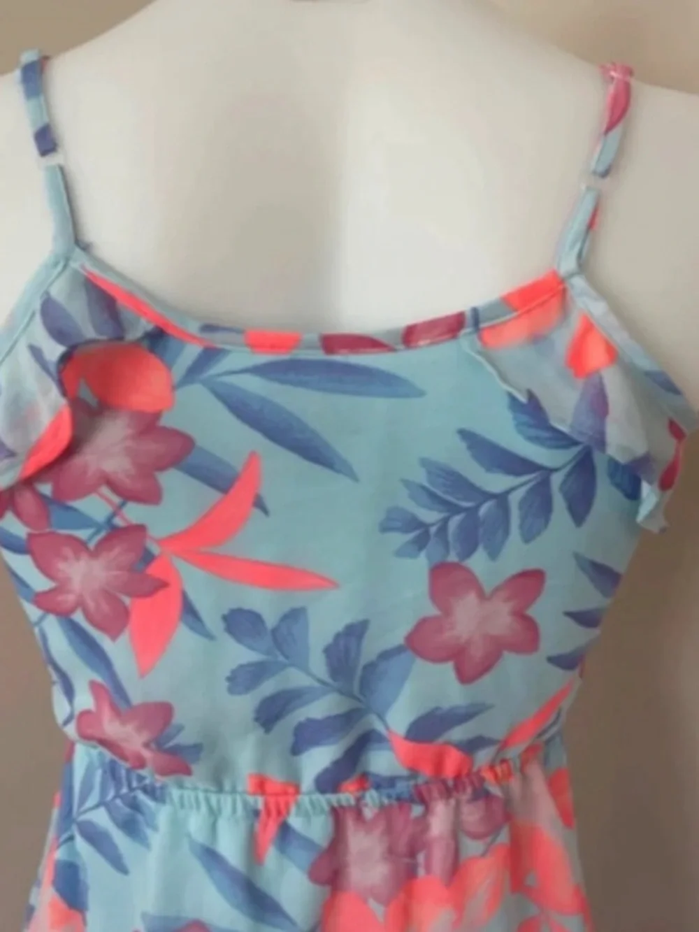 The Children's Place Girl's Cold Shoulder Summer Floral Dress, Large 10/12 - Picture 16 of 16